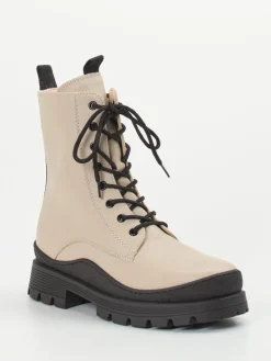 – Schnürboots aus Kalbleder grau-Gabor Comfort New