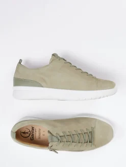 – Komfort-Sneaker aus Veloursleder salbei-Ganter Clearance