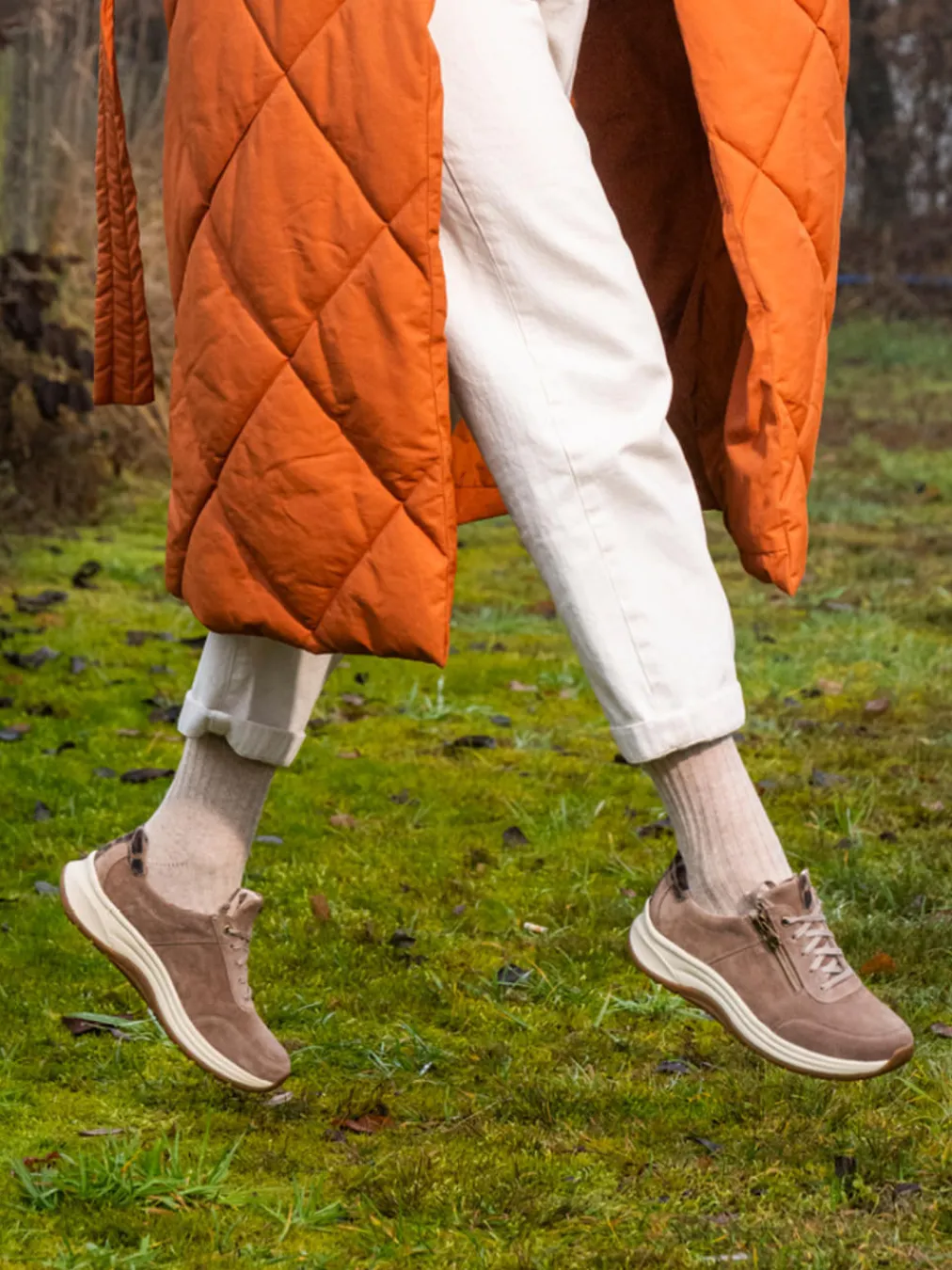 – Komfort-Sneaker aus Veloursleder rosébraun-Ganter Hot