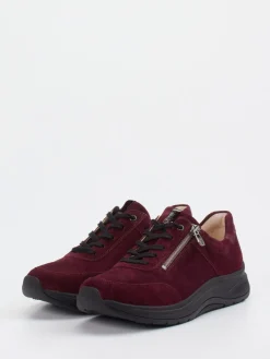 – Komfort-Sneaker aus Veloursleder bordeaux-Ganter Sale