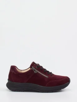 – Komfort-Sneaker aus Veloursleder bordeaux-Ganter Sale