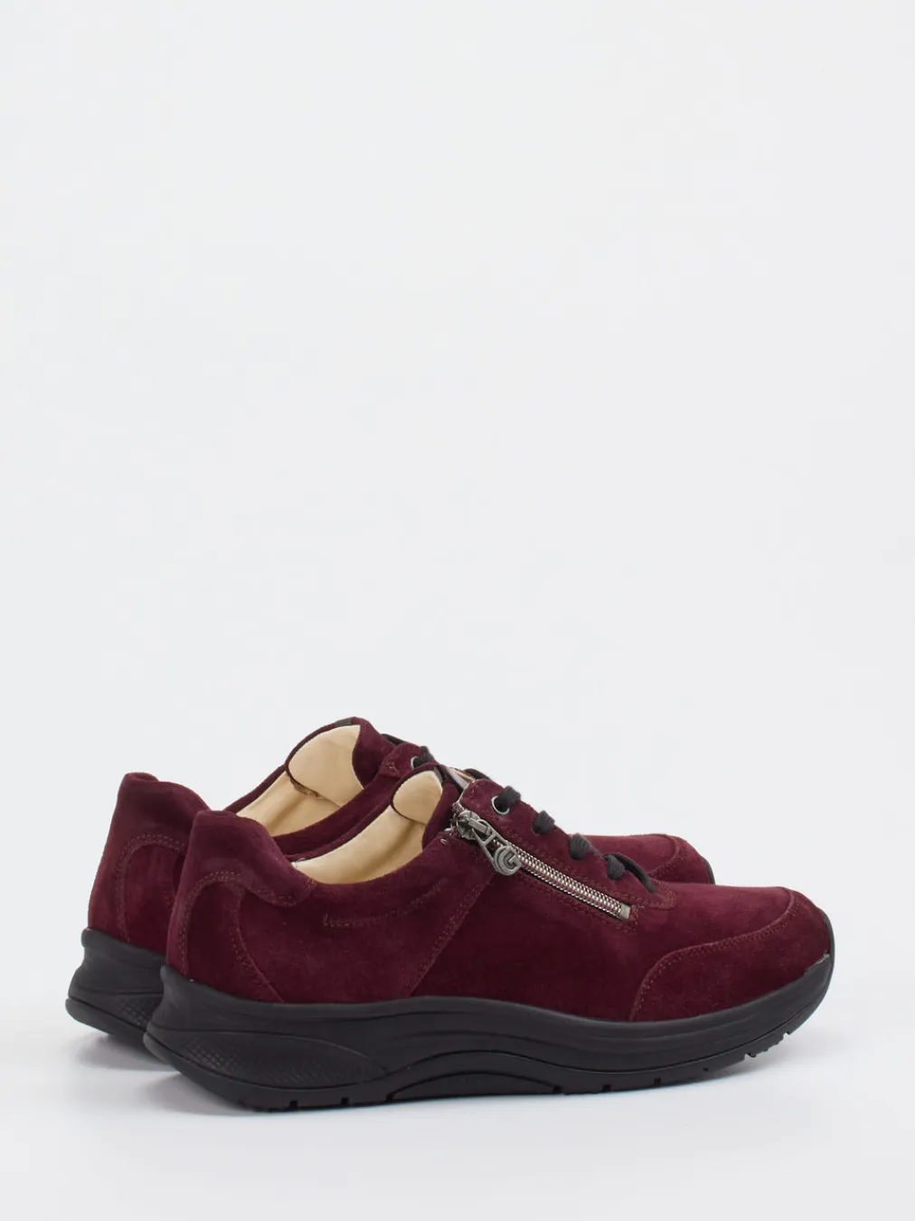 – Komfort-Sneaker aus Veloursleder bordeaux-Ganter Sale