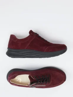 – Komfort-Sneaker aus Veloursleder bordeaux-Ganter Sale