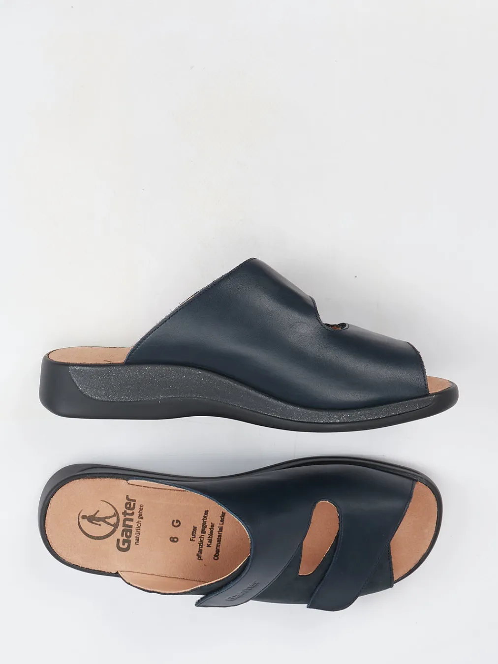 – Pantolette aus Kalbleder in Schwarz-Ganter Clearance