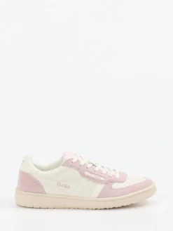 – Retro-Sneaker aus Leder in Creme-Gola Discount