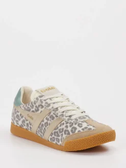 – Retro-Sneaker aus Leder mit Animal-Print-Gola Online
