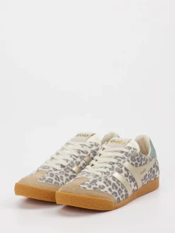– Retro-Sneaker aus Leder mit Animal-Print-Gola Online