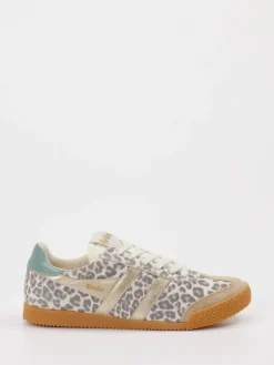 – Retro-Sneaker aus Leder mit Animal-Print-Gola Online