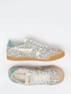 – Retro-Sneaker aus Leder mit Animal-Print-Gola Online