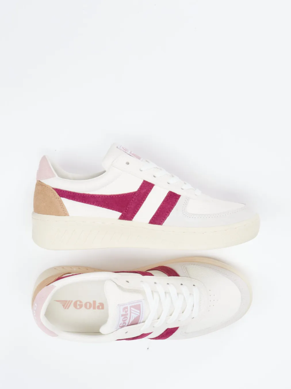 – Retro-Sneaker aus Leder mit Beere-Details-Gola Outlet