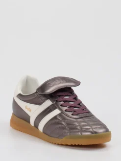 – Retro-Sneaker aus Leder in Metallic-Violett-Gola Clearance