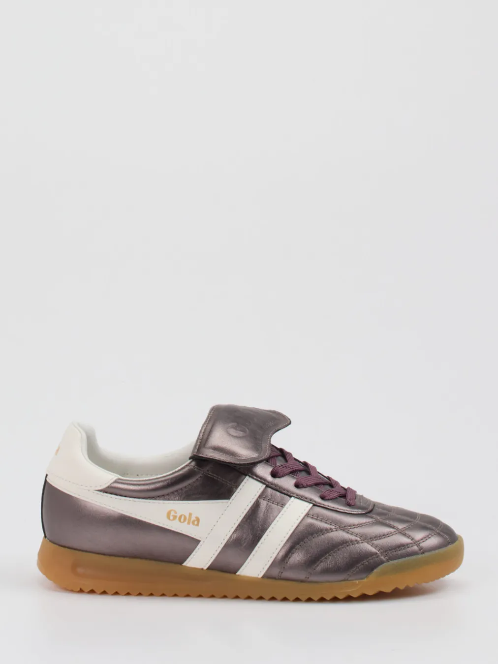 – Retro-Sneaker aus Leder in Metallic-Violett-Gola Clearance