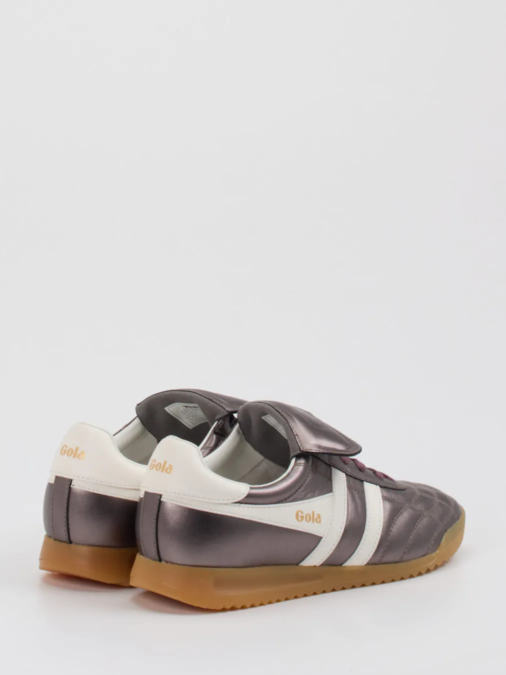 – Retro-Sneaker aus Leder in Metallic-Violett-Gola Clearance