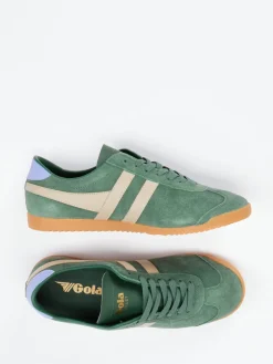 – Sneaker aus Veloursleder in Salbei-Gola Online