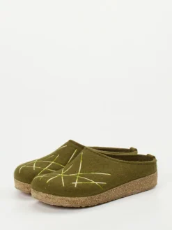 – Filzpantoffeln aus Schurwolle Oliv-Haflinger Best