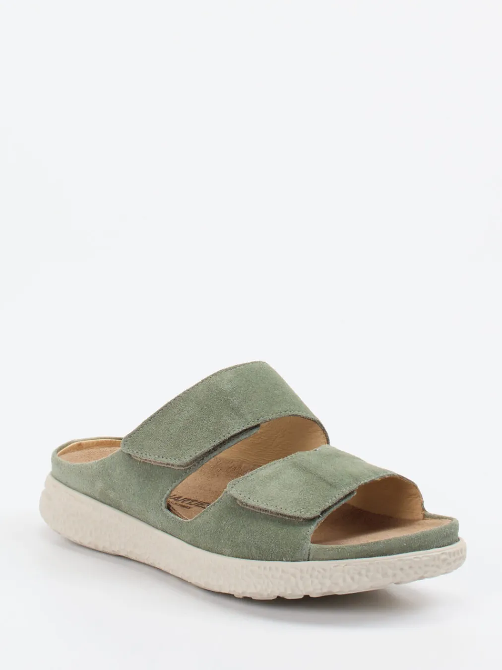 – Komfort-Pantolette aus Veloursleder salbei-Hartjes Outlet