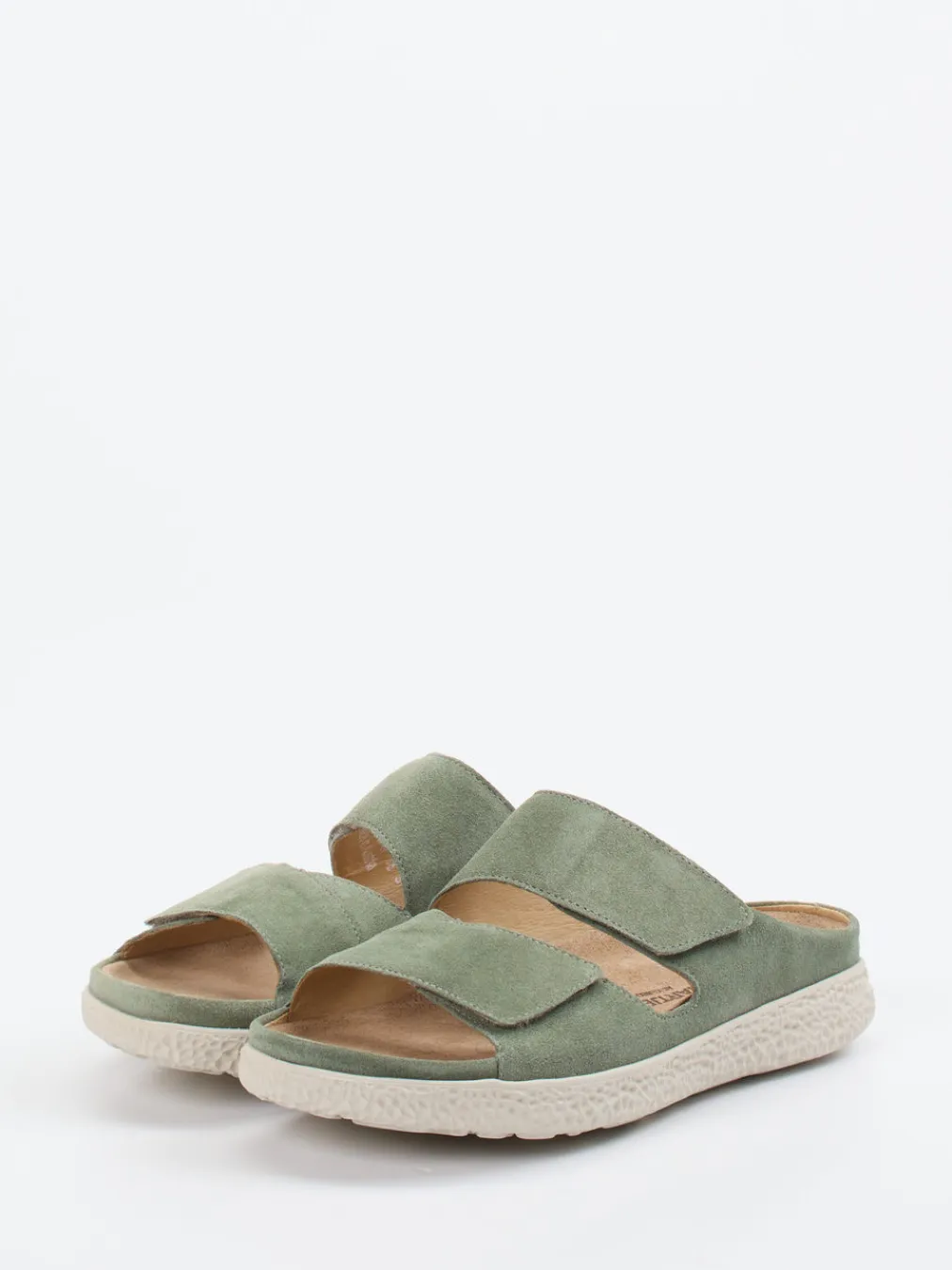 – Komfort-Pantolette aus Veloursleder salbei-Hartjes Outlet