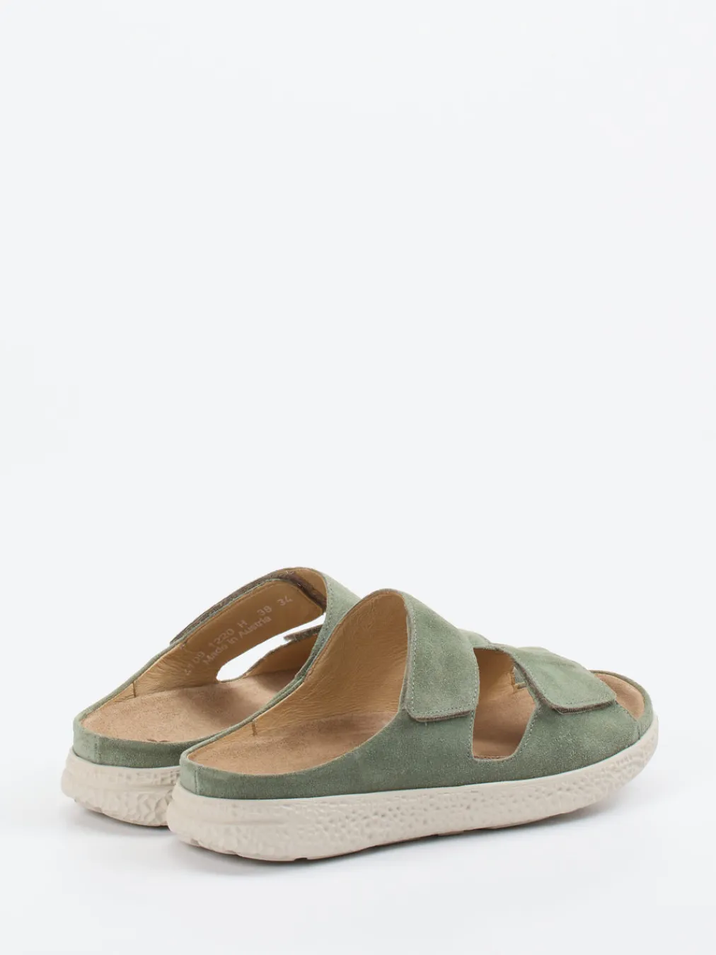 – Komfort-Pantolette aus Veloursleder salbei-Hartjes Outlet