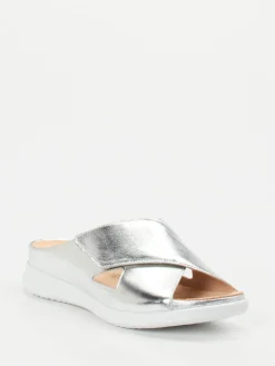 – Komfort-Pantolette aus Metallicleder-Hartjes Online