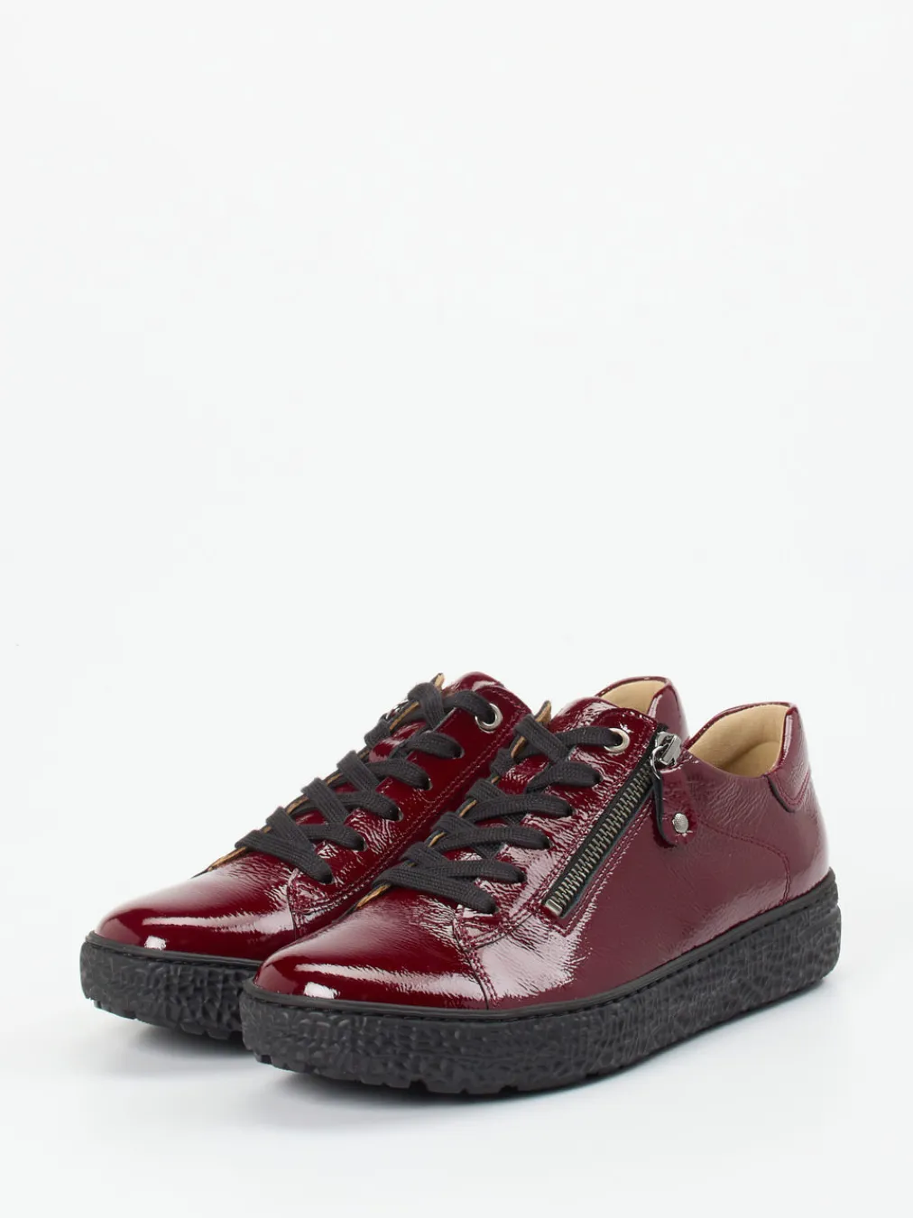 – Komfort-Sneaker aus Lackleder Bordeaux-Hartjes Discount
