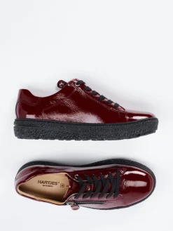 – Komfort-Sneaker aus Lackleder Bordeaux-Hartjes Discount