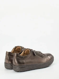 – Komfort-Sneaker aus Metallicleder bronzefarben-Hartjes Clearance