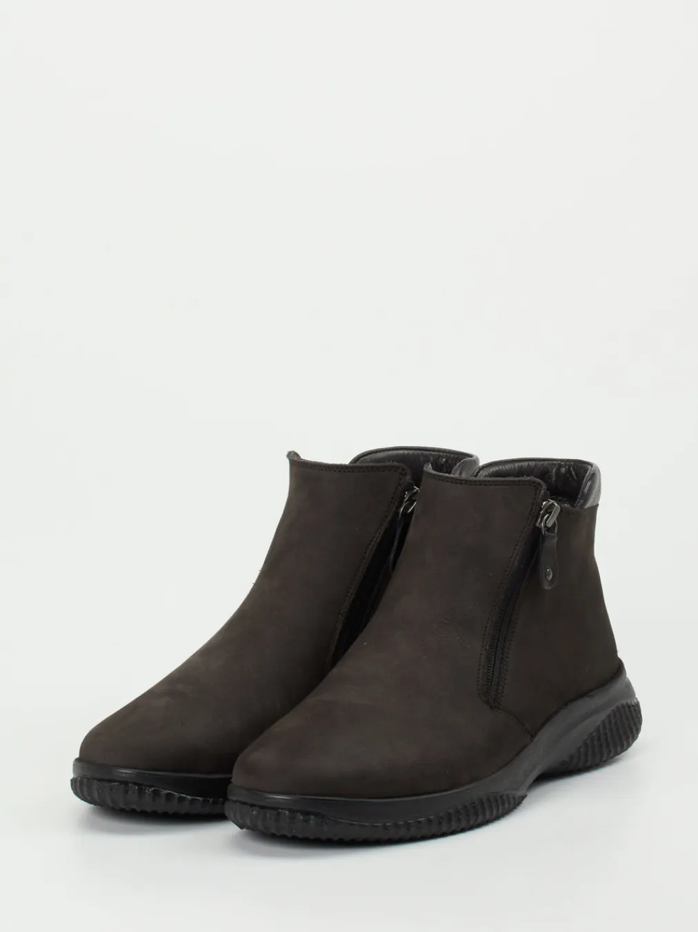 – Komfort-Stiefelette aus Nubukleder dunkelbraun-Hartjes Best