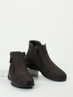 – Komfort-Stiefelette aus Nubukleder dunkelbraun-Hartjes Best