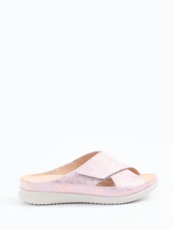 – Pantolette aus geprägtem Leder rosé-metallic-Hartjes