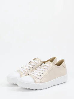 – Sneaker aus geprägtem Leder Champagner-Hartjes Online