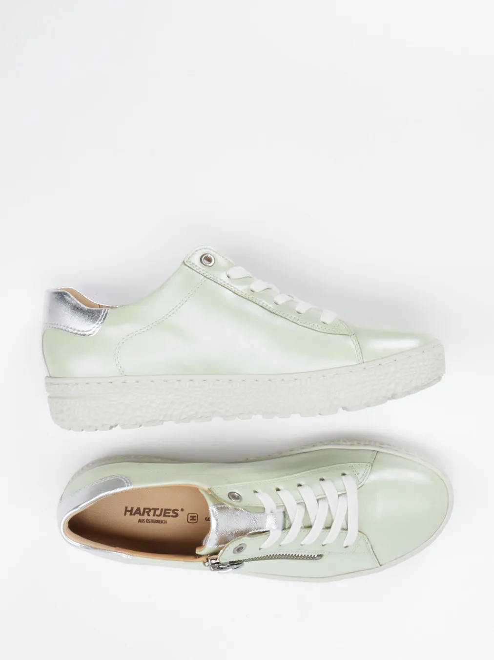 – Sneaker aus Glattleder in Pastell-Hartjes Sale