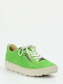 – Sneaker aus Veloursleder in Apfel-Hartjes Hot