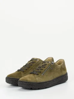 – Sneaker aus Veloursleder in Oliv-Hartjes Best