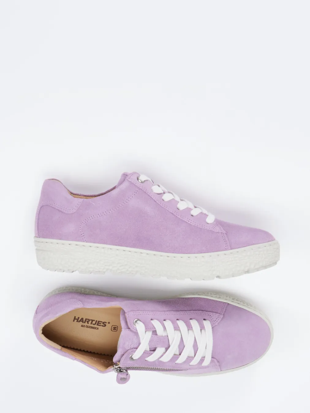 – Sneaker aus Veloursleder in Flieder-Hartjes Sale