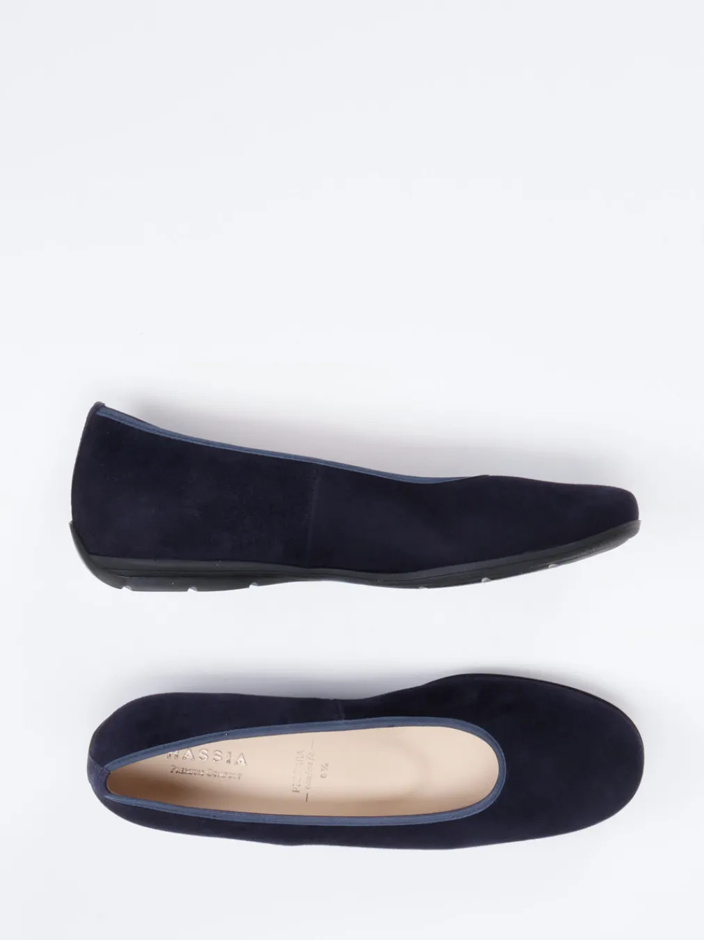 – Komfort-Ballerinas aus Veloursleder Dunkel-Hassia Discount