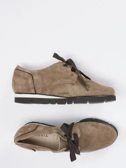 – Komfort-Halbschuh aus Veloursleder Sandbeige-Hassia Online