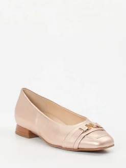 – Loafer-Ballerinas aus Metallicleder Roségold-Hassia Sale