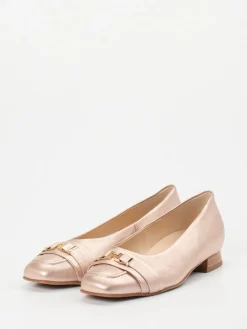 – Loafer-Ballerinas aus Metallicleder Roségold-Hassia Sale