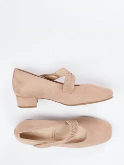 – Mary Jane Pumps aus Veloursleder rosé-Hassia Sale