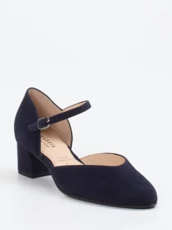 – Mary-Jane-Pumps aus Veloursleder Dunkel-Hassia