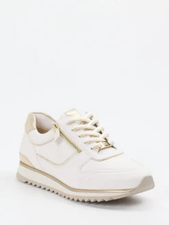 – Sneaker aus Kalbleder mit Goldakzenten-Hassia Online