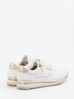 – Sneaker aus Kalbleder mit Goldakzenten-Hassia Online