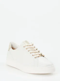 – Sneaker aus Kalbleder mit Metallic-Details-Hassia Discount