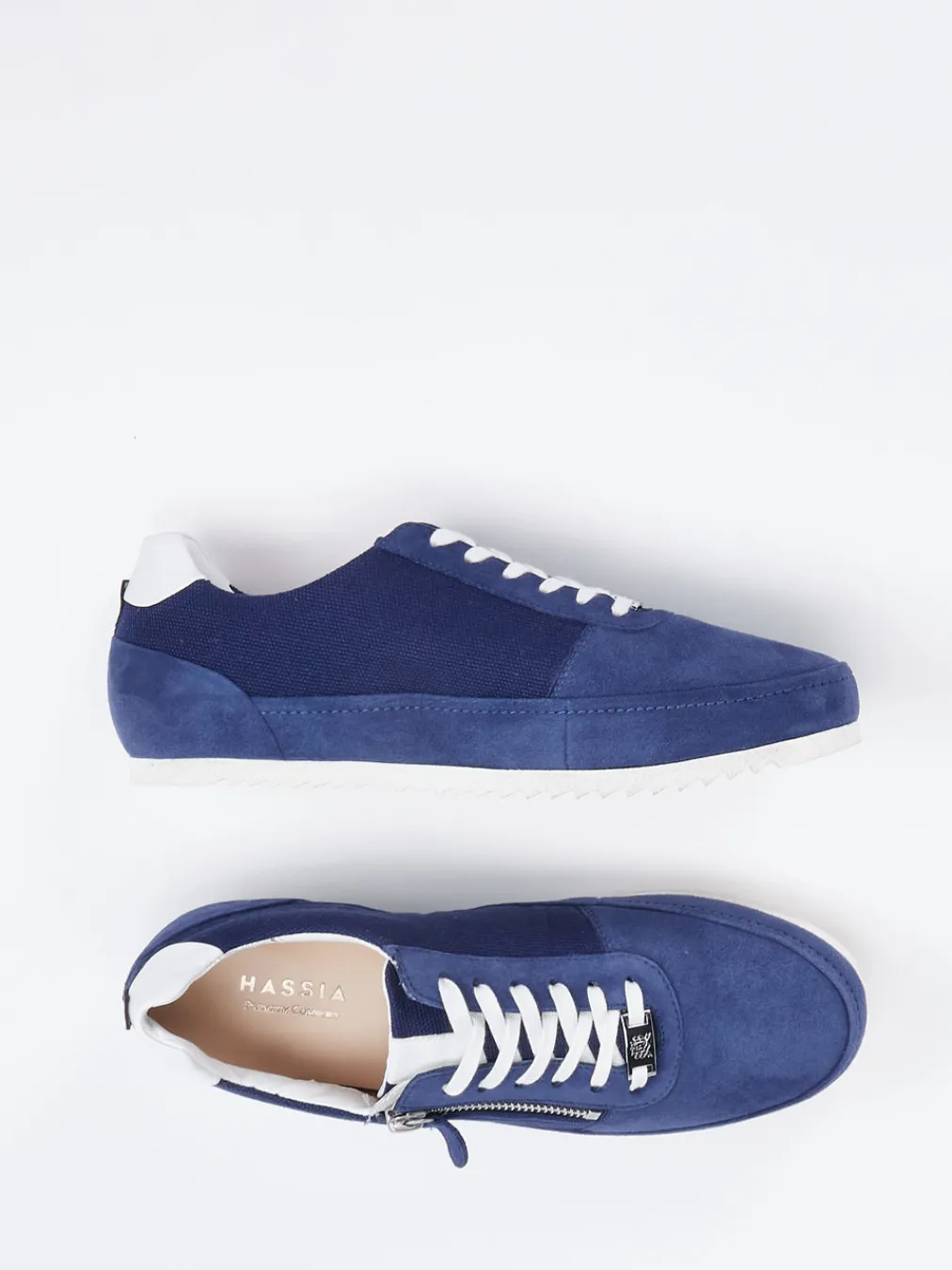 – Sneaker aus Veloursleder in Kobalt-Hassia Hot