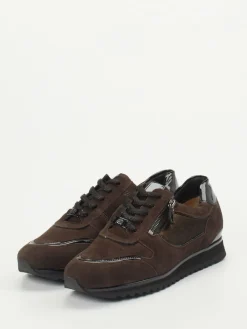 – Sneaker aus Veloursleder in Dunkel-Hassia Clearance