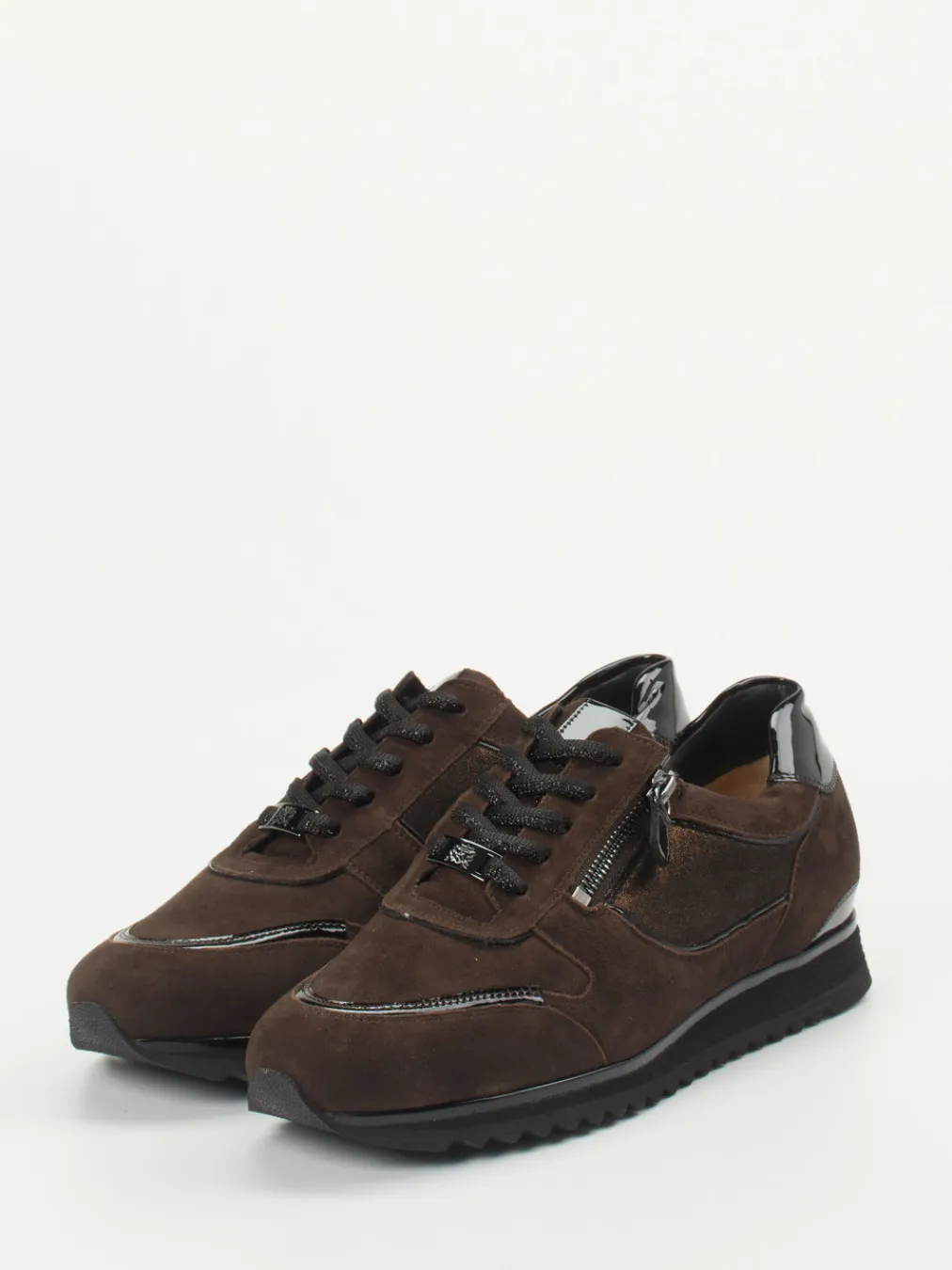 – Sneaker aus Veloursleder in Dunkel-Hassia Clearance