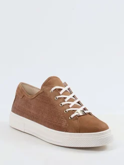 – Sneaker aus Veloursleder cognacfarben-Hassia Outlet