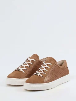 – Sneaker aus Veloursleder cognacfarben-Hassia Outlet