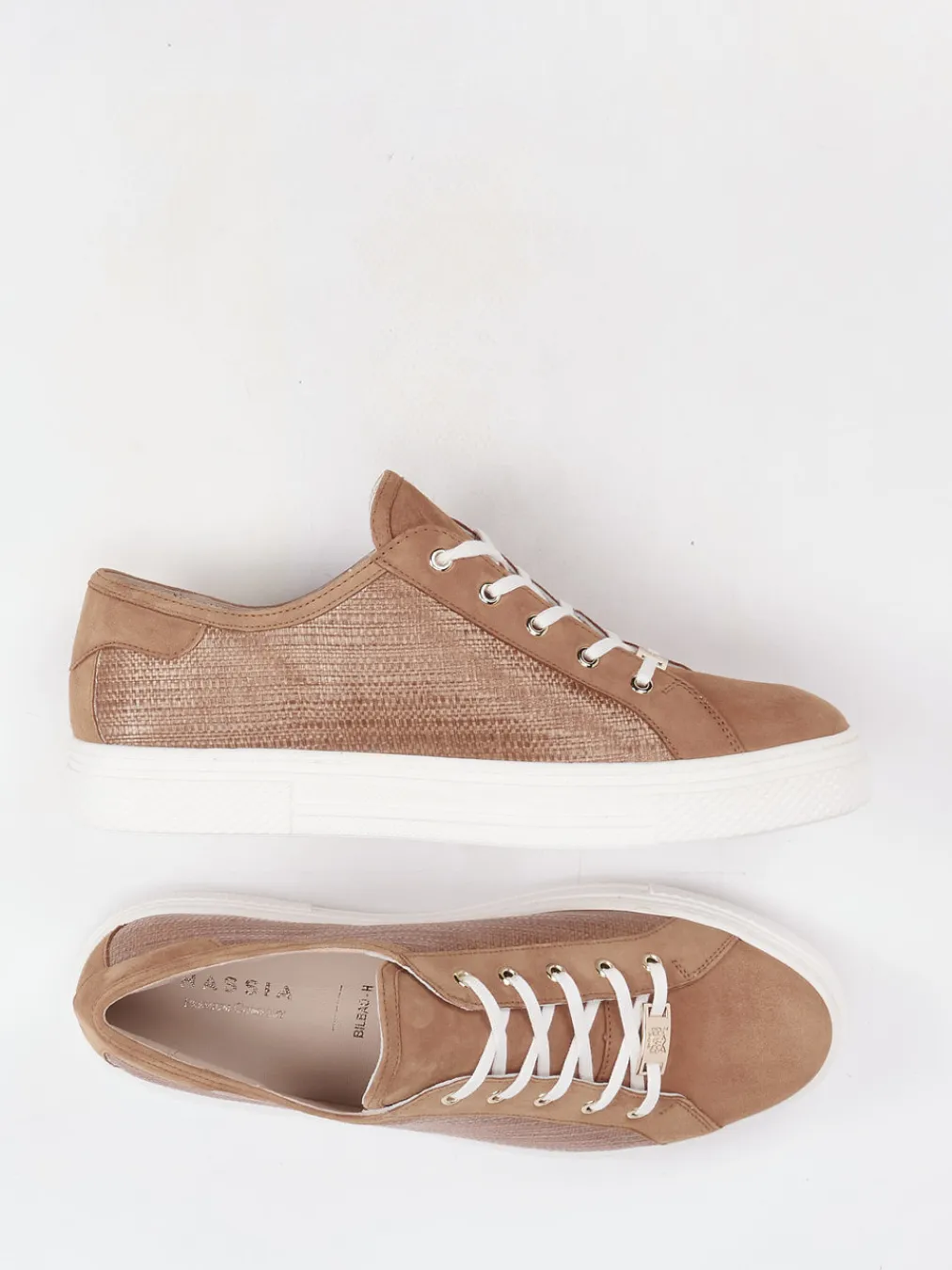 – Sneaker aus Veloursleder cognacfarben-Hassia Outlet