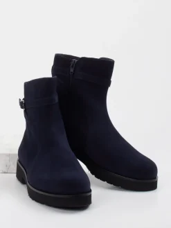 – Stiefeletten aus Veloursleder Dunkel-Hassia Outlet